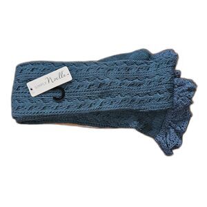 SIMPLY NOELLE Knit Crochet Teal Boot Socks NEW